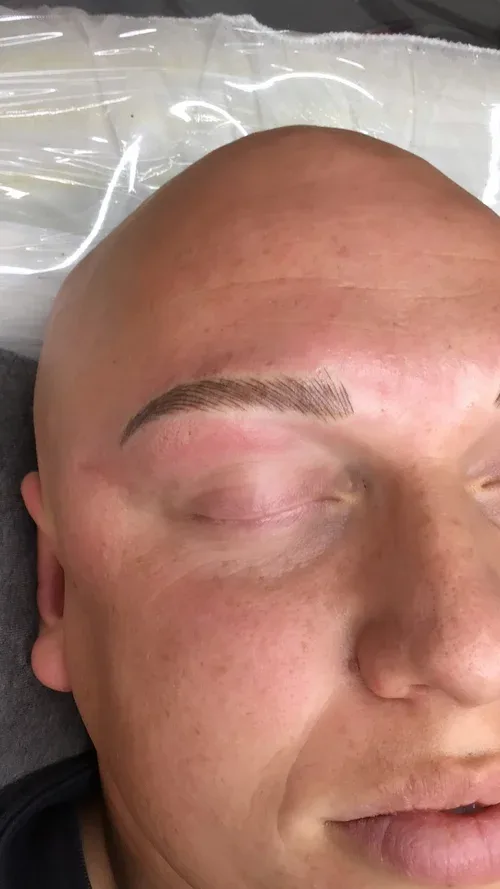 Restored brow for hair loss — freshly feathered